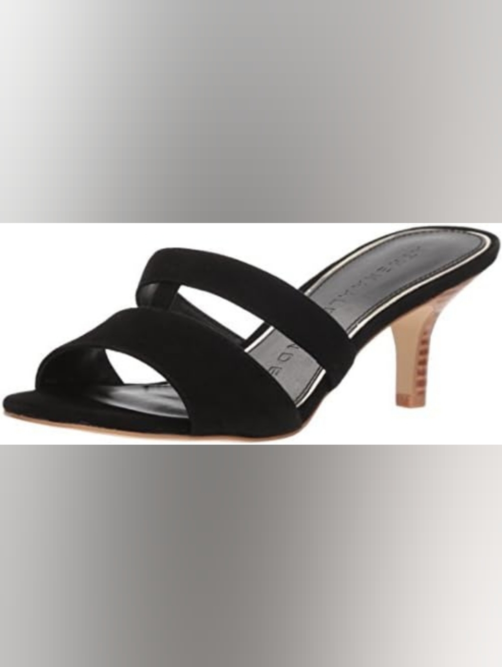 Athena Alexander Black Double-Strap Slide Mule Size 11